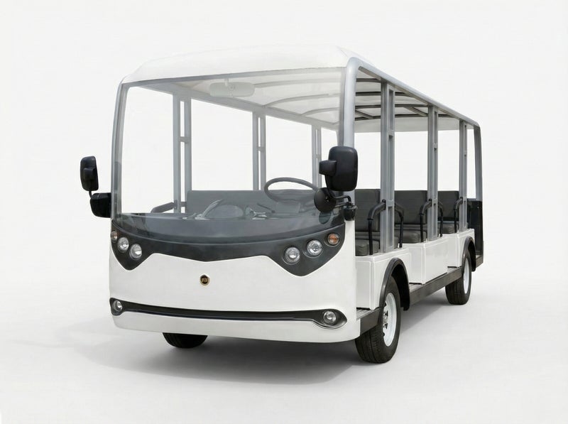 Tourismo-2300 23-Seater Electric Shuttle Bus with  72V maintenance Free Battery & Standard Tires | LSEV (White) - Image 2